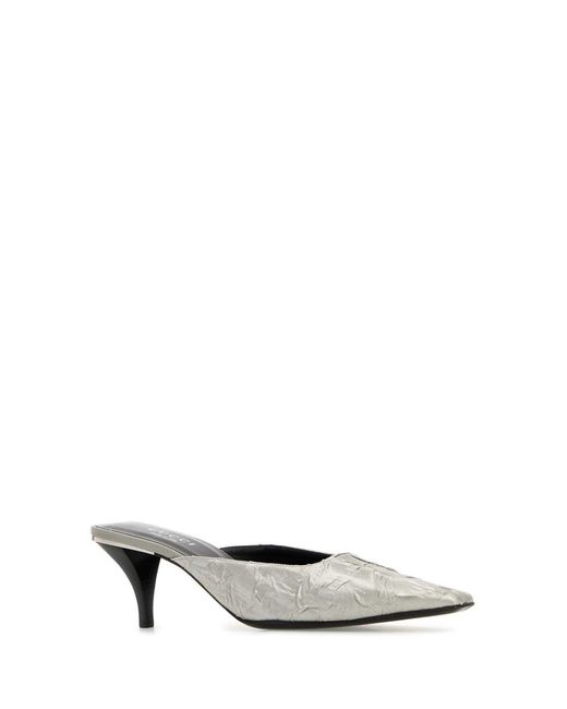 Gucci White Slip-On Mules