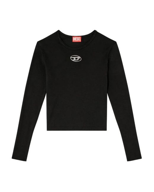 DIESEL Black Schwarze T-Shirts Und Polos Mit Logo