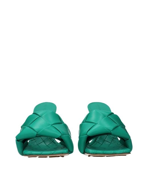 Bottega Veneta Green Sandals Acid/ Leather