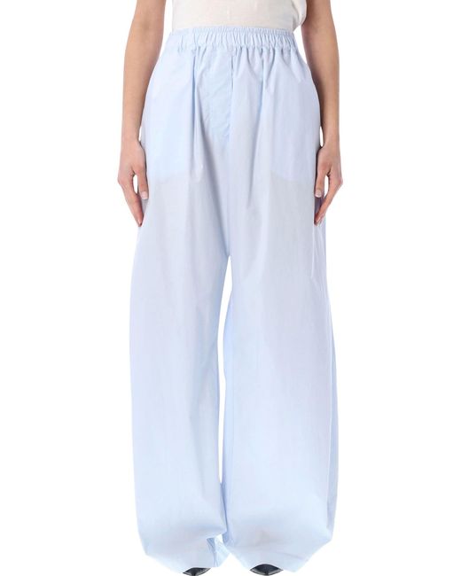 THE LATEST Blue Fluid Wide-Leg Pants