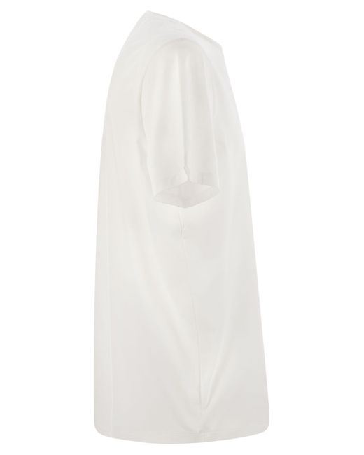 Herno White Stretch Cotton T-Shirt for men