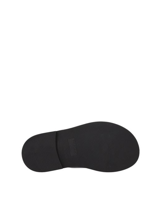 Ferragamo Black Leather Slides And Clogs