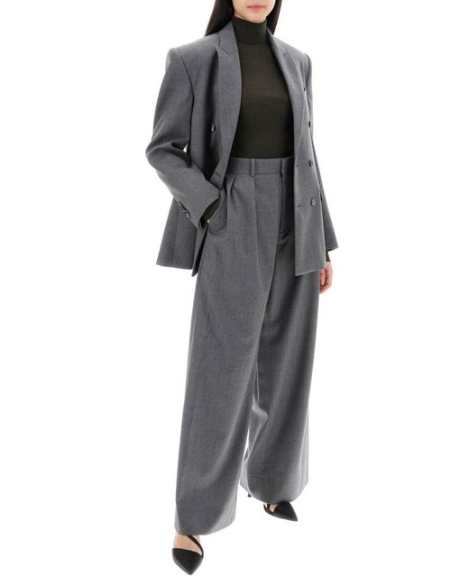 Vestuario.nyc pantalones de franela de pierna ancha para hombres o Wardrobe NYC de color Gray