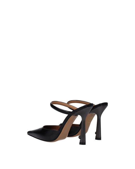 Off-White c/o Virgil Abloh Black Off Lollipop Sandals Leather