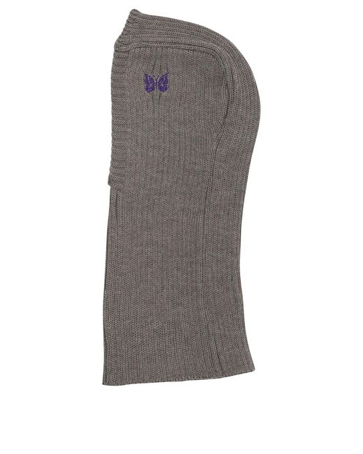 Needles Gray Merino Wool Balaclava for men