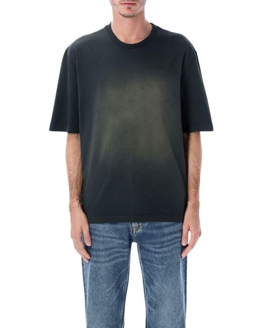Golden Goose Deluxe Brand Blue Cotton Logo T-Shirt for men