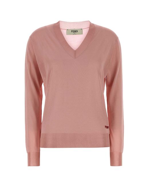 Fendi Pink Pull Shiny Viscose