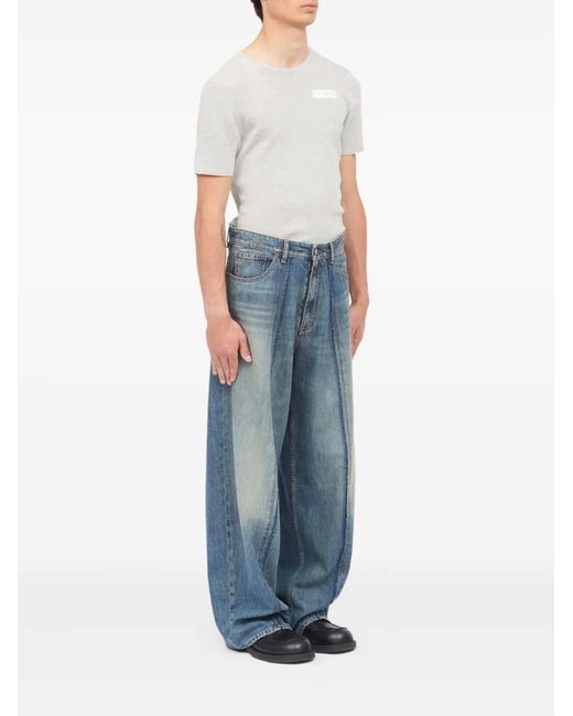 MM6 by Maison Margiela Blue Jeans With Inserts for men