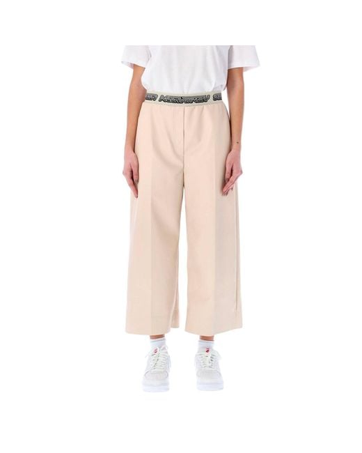 Stella McCartney Natural Beige Viscose Casual Pants