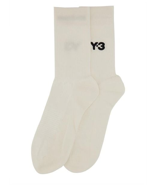 Y-3 White Classic Crew Socks