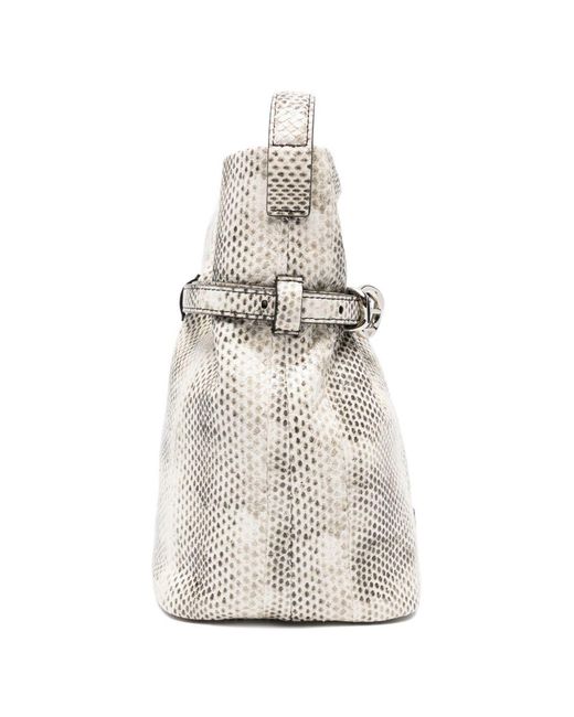 Emporio Armani Exclusive White Leather Bucket Bag