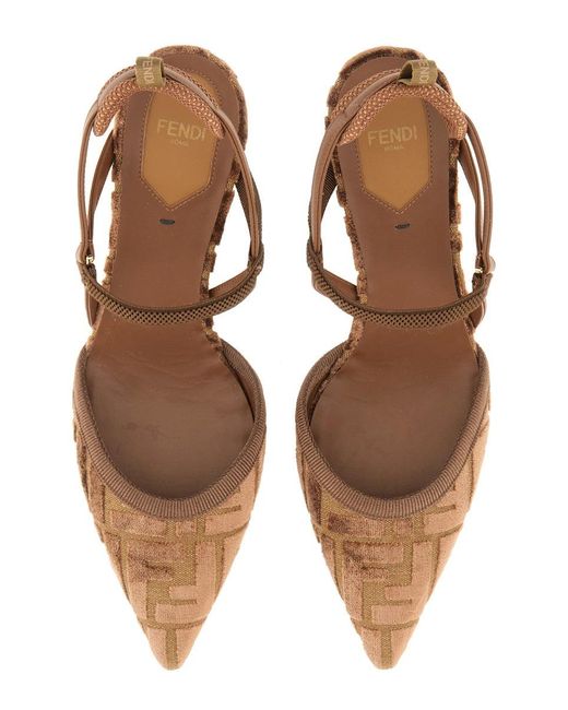 Fendi Brown Slingback Shoe "hummingbird Lite"