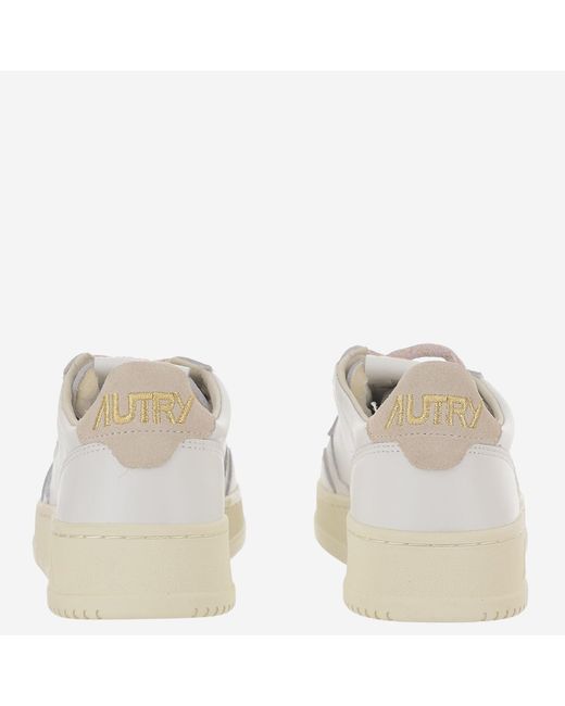 Autry White Suede Insert Perforated Sneakers