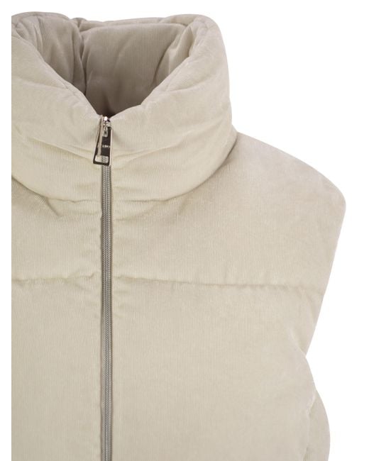 Herno Natural Velvet Sleeveless Down Jacket