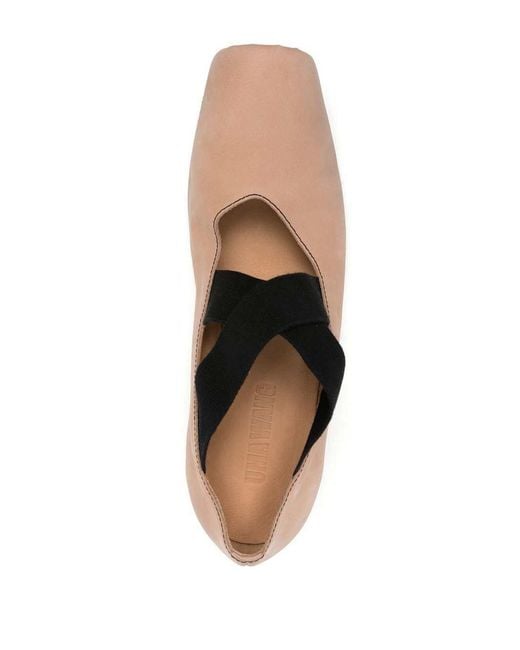 Uma Wang White Leather Ballerina