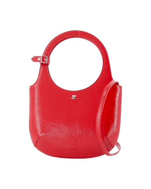 Sainte Pourse en cuir rouge Courreges en coloris Red