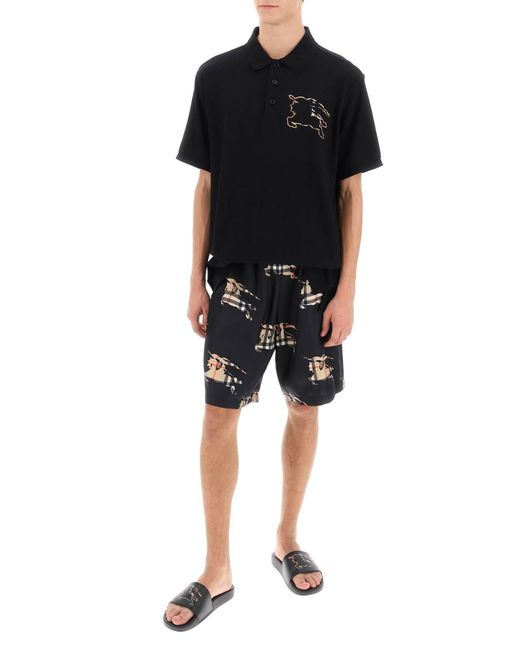 Burberry Shorts mit EKD -Motiv in Black für Herren