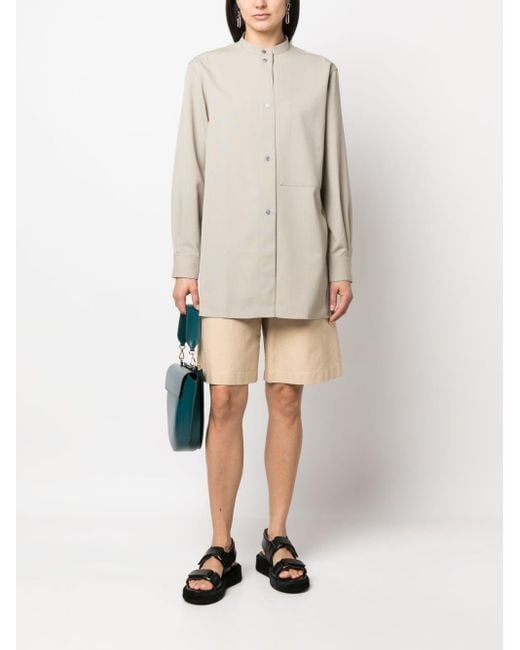 Studio Nicholson Natural Long Shirt With Pocket