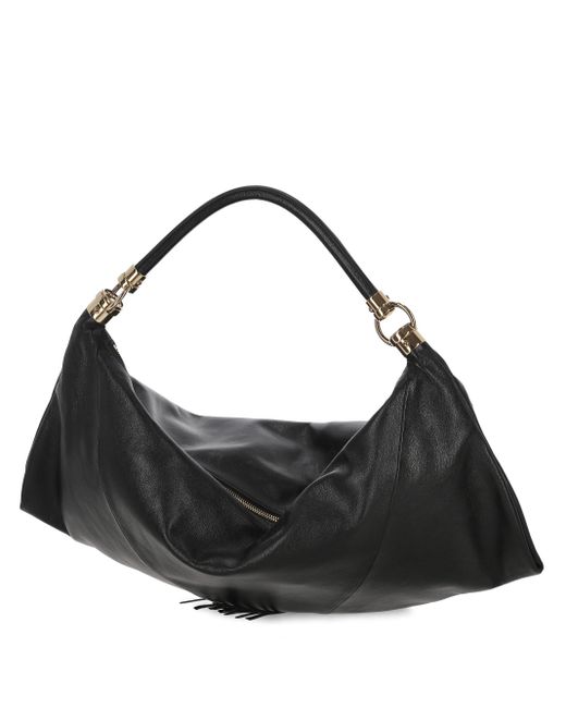 Chloé Black Schultertasche Mit Quaste