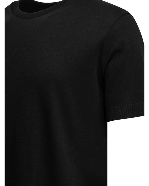 Herno Black "E Polo" Crew Neck T Shirt