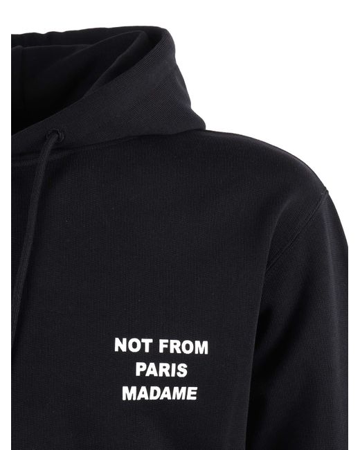 Drole de Monsieur Black Bold Slogan Hoodie