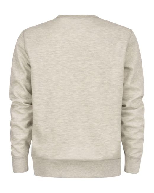 Polo Ralph Lauren White Double Knit Crew Neck Sweatshirt