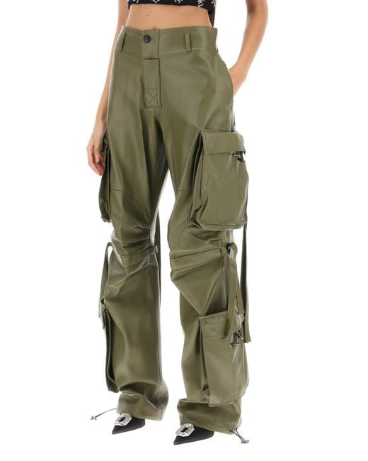 DARKPARK Lilly Cargo Pants In Nappa Leather in het Green
