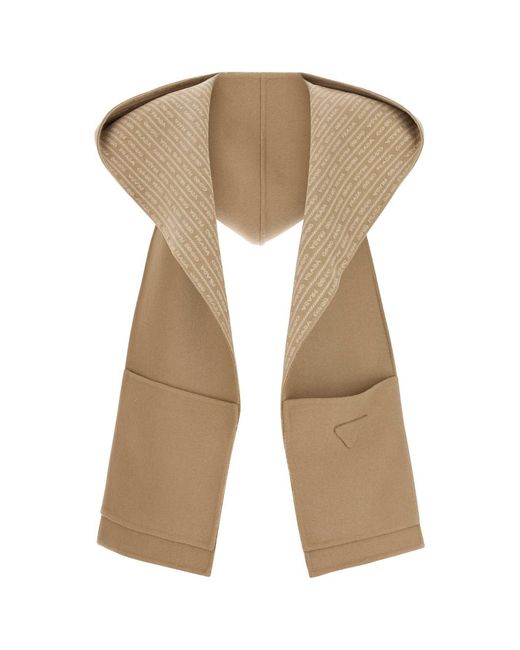 Prada Natural Camel Wool Scarf