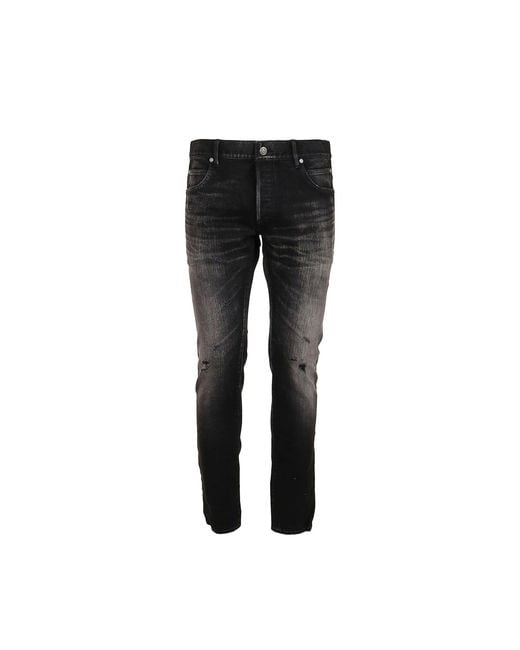 Balmain Baumwoll-Denim-Jeans in Black für Herren