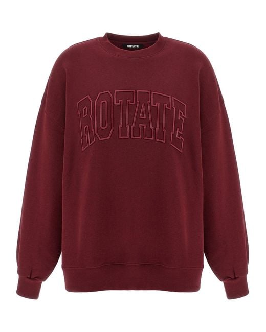 ROTATE BIRGER CHRISTENSEN Red Heavy Sweat' Sweatshirt