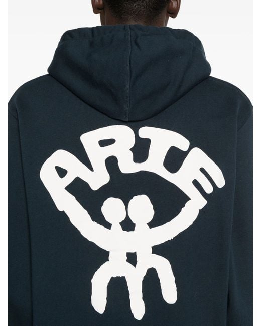 Arte' Blue Arte Together Hoodie for men