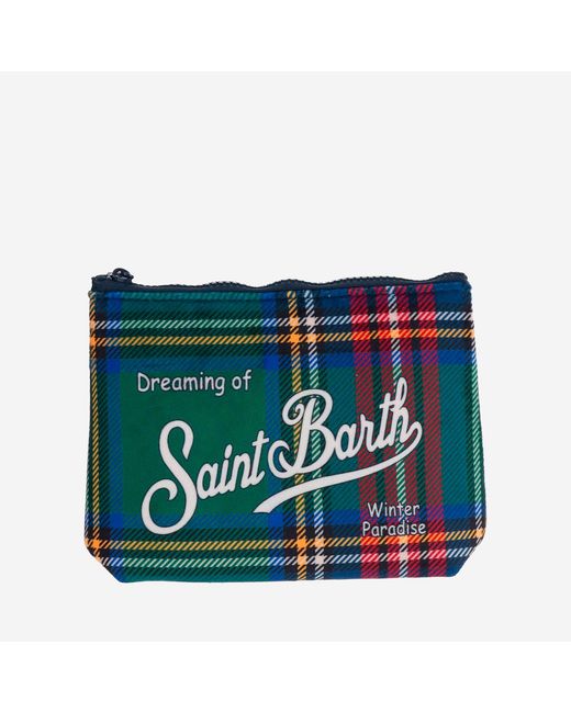 Mc2 Saint Barth Blue Aline Clutch Bag With Logo for men