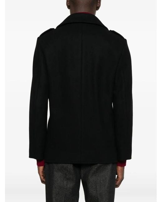Saint Laurent Black Manteau M42 I Retouche Army Feu