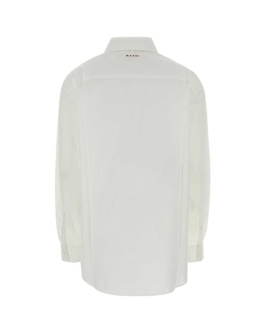 Marni White Regular Solid Shirt