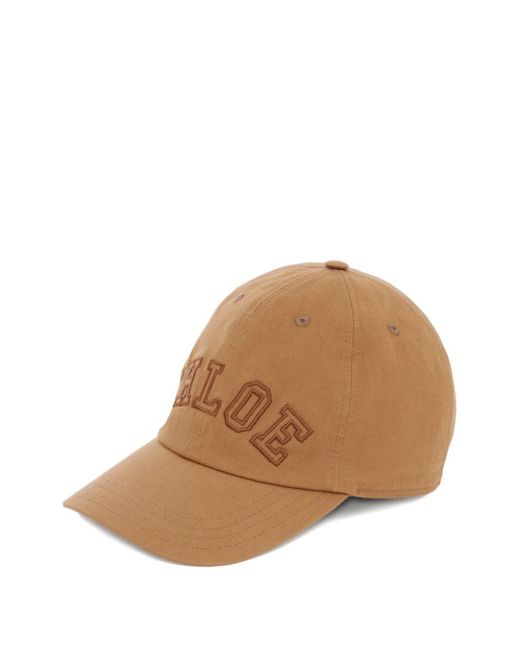 Chloé Natural Chloé Logo Baseball Cap