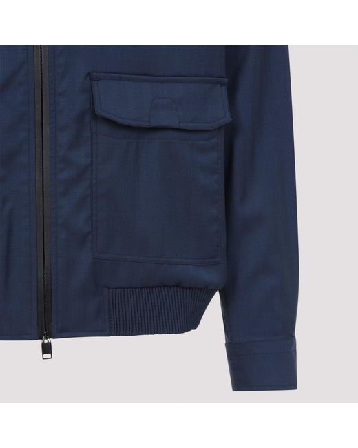 Brioni Wool Jacket in het Blue
