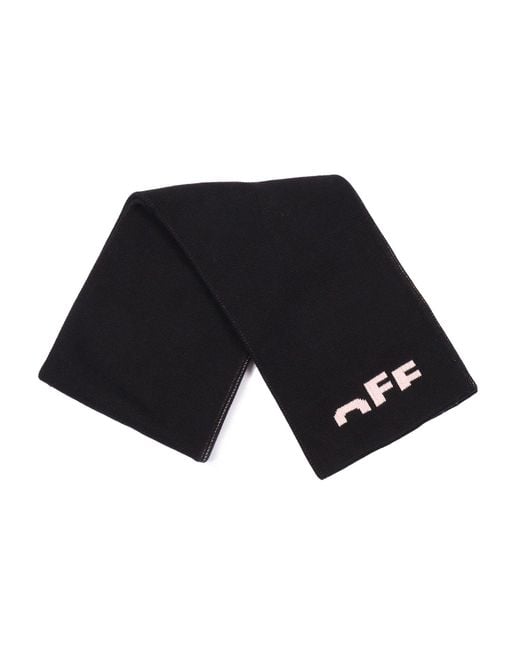 Off-White c/o Virgil Abloh Blue Type Logo Scarf Soft