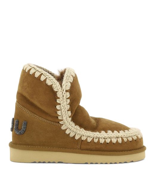 Mou Brown "Eskimo 18 Glitter Logo" Ankle Boots for men