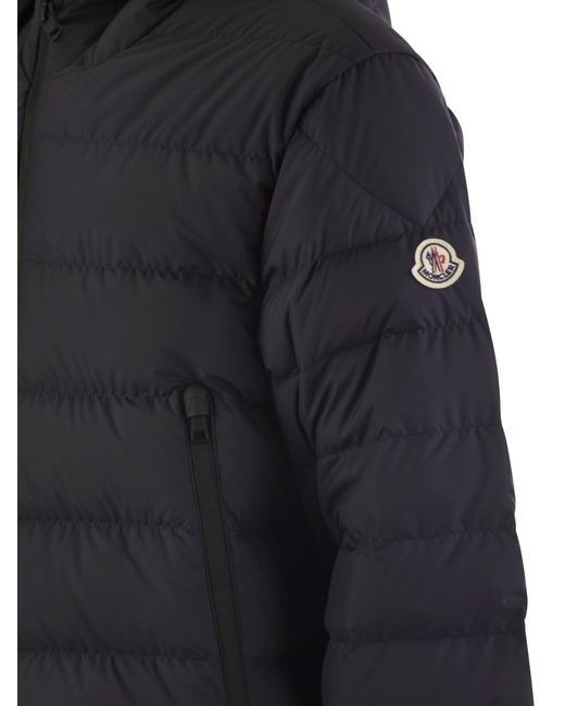 Moncler Black Chambeyron Short Down Jacket With Hood for men