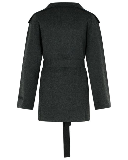 Viscose 'Rea' et veste en laine grise Max Mara en coloris Black
