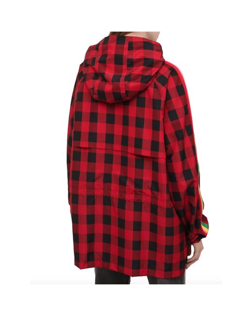 Palm Angels Gestreepte Windbreaker Jas in het Red voor heren