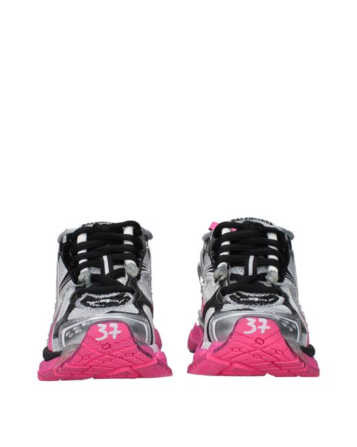 Balenciaga Purple Runner Sneakers Fabric/Fluorescent