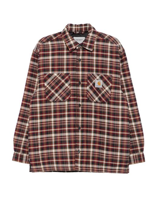 Carhartt Wip Camisa de mezcla de algodón principal Carhartt de hombre de color Brown