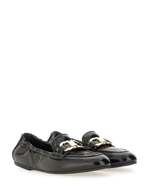 Ferragamo Black Jodie Leather Loafers