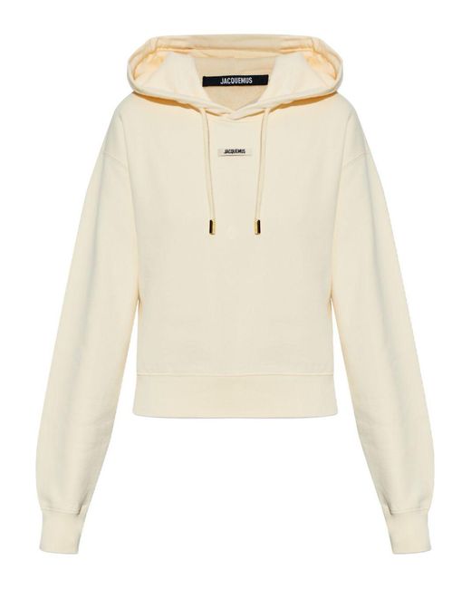 Jacquemus Hoodie Met Logopatch in het Natural