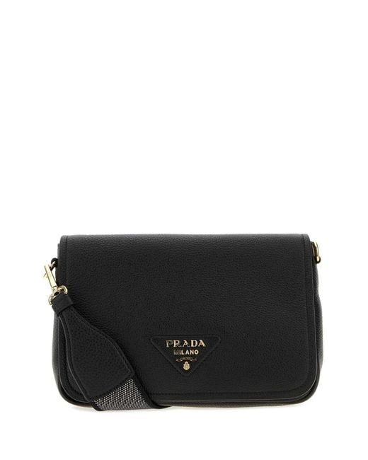 Prada Black Leather Crossbody Bag