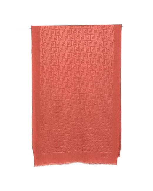 Fendi Pink Ff Motif Scarf