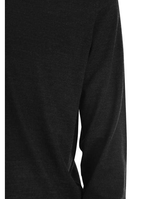 Fedeli Black Favonio Virgin Wool Sweater With Full Zipper for men