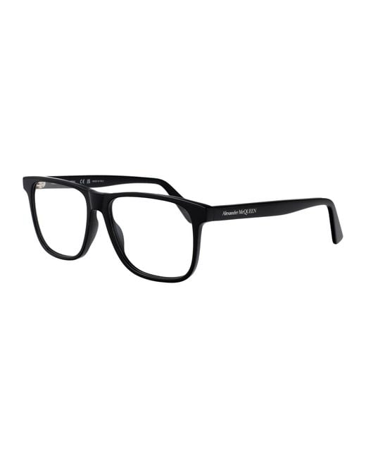 McQueen Black Alexander Mc Queen Optical Am0463 O 001 for men