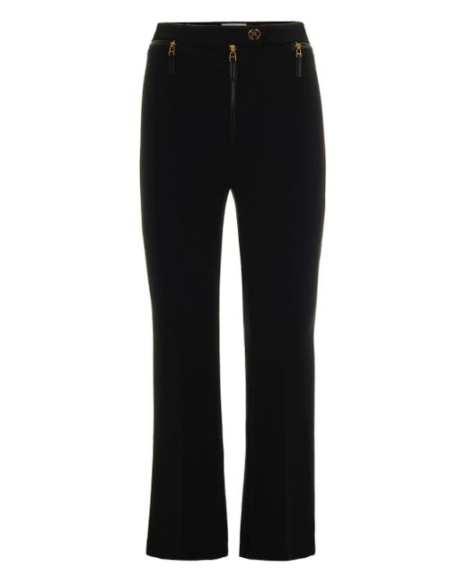 Elisabetta Franchi Black Tailored Trousers With Flared Leg